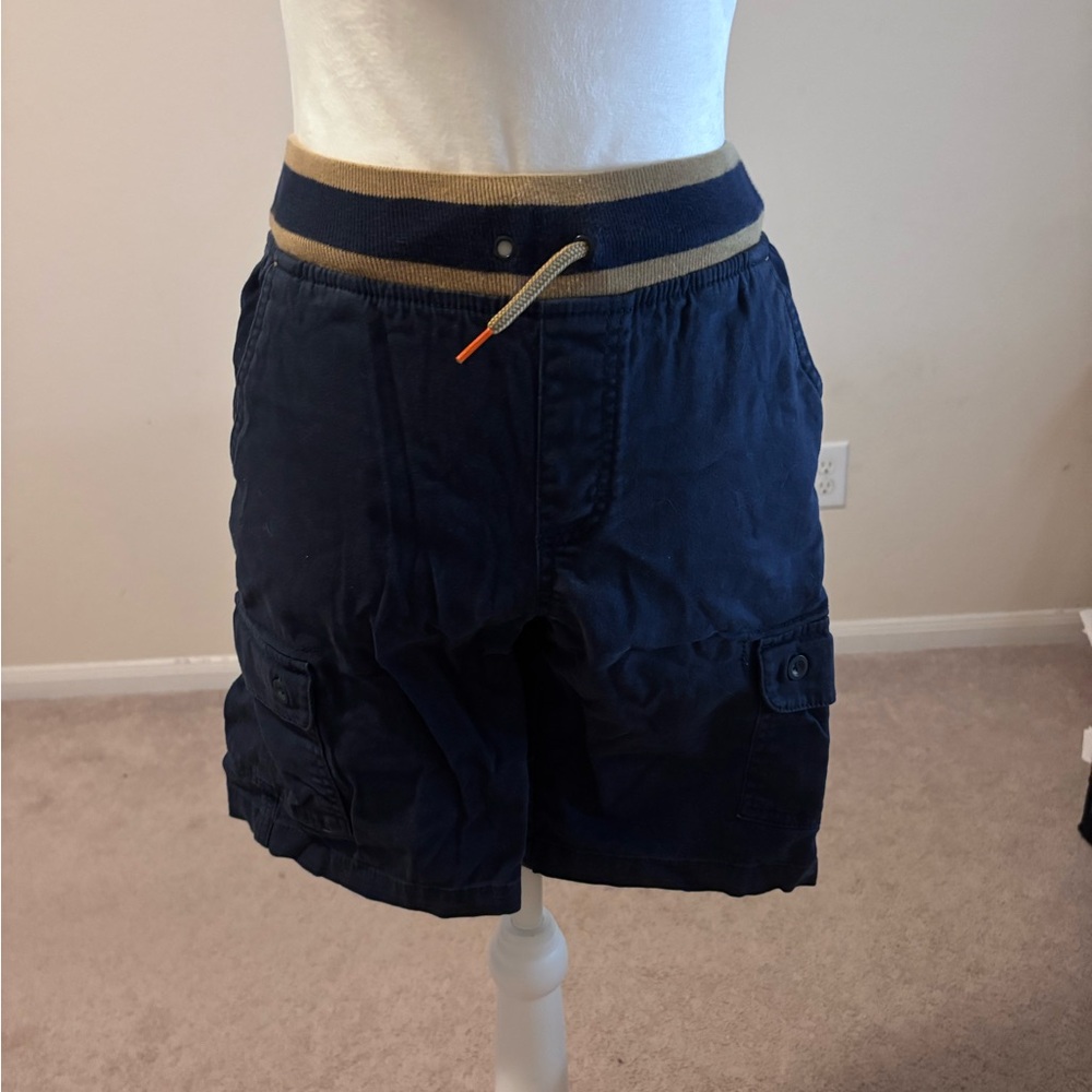 Wonder Nation Blue Cargo Shorts with Elastic Waistband
